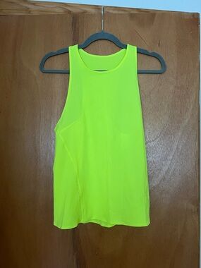 lululemon athletica Neon Yellow Racerback Tank Top